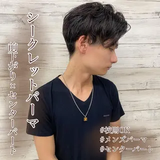 ショート カラー パーマ メンズ LAVENDIA 初音のヘアスタイル