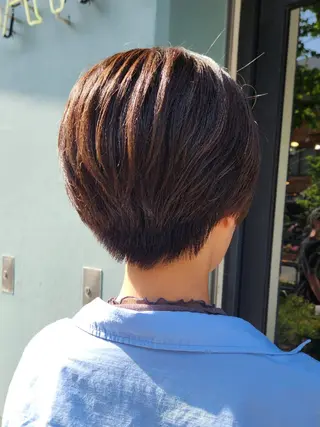 ショート カラー ハヤシ マユ ✂ 府中美容室のヘアスタイル