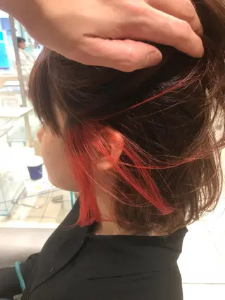 ショート カラー パーマ ヘアアレンジ メンズ キッズ ネイル マツエク・マツパ EnBlesS西宮 マンツーマン神道有基のヘアスタイル