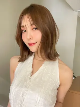 ミディアム 鈴木 菜々映のヘアスタイル