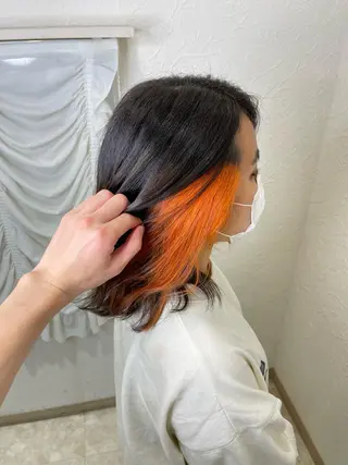 ミディアム カラー 六反 仁哉のヘアスタイル