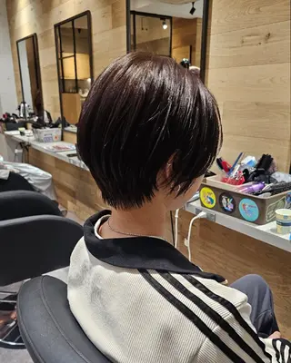 ショート Ayu🐾縮毛矯正/ ブリーチ無しカラーのヘアスタイル
