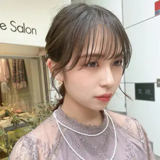 ミディアム カラー ヘアアレンジ マツエク・マツパ アイブロウ 透明感カラー🫧ヘア セット🫧松本菜月の眉毛・アイブロウイメージ