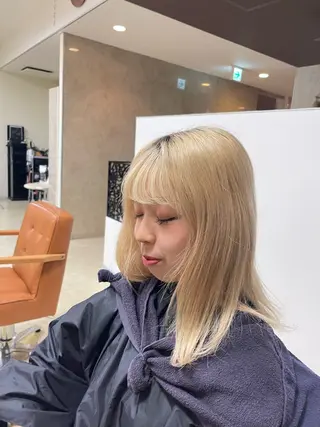 セミロング 縮毛・酸性ストレート 特化のヘアスタイル