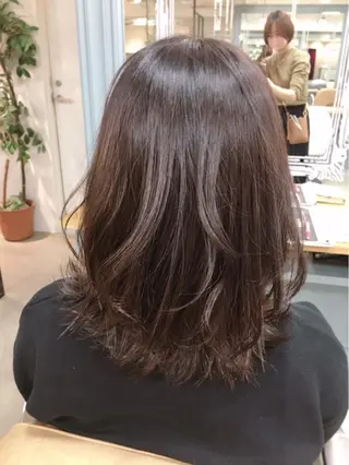 ミディアム カラー 似合わせ×透明感 カラー🤍MAOのヘアスタイル