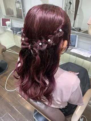 ヘアアレンジ デジタルパーマ🫧 韓国風ヘア🫧サクラのヘアスタイル
