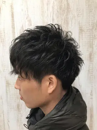 メンズ メンズパーマ波巻き 🌳大森悠登🌳のヘアスタイル