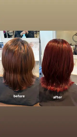 ミディアム 中島 花彩のヘアスタイル