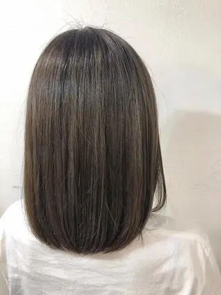 ミディアム カラー 【韓国ヘア×透明感 カラー】笹谷 莉未のヘアスタイル