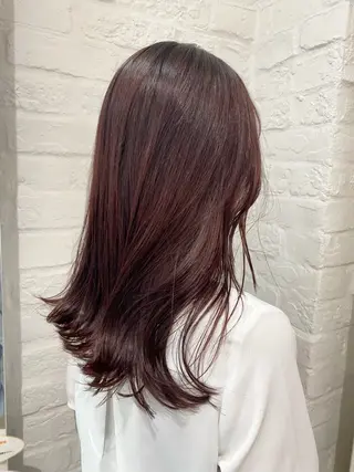 ロング 🍂透明感ベージュ カラー🍂森部杏菜のヘアスタイル