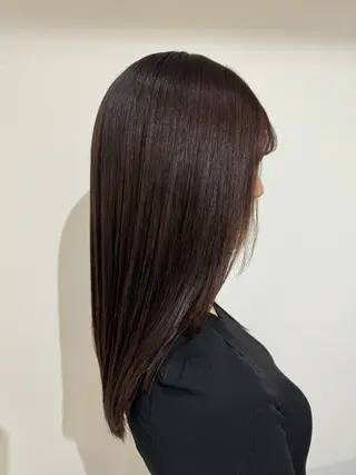 セミロング カラー Peyp博多 SORAモデル募集のヘアスタイル