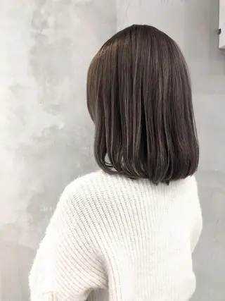 ミディアム カラー パーマ ヘアアレンジ ブリーチカラー🔥 パーマ【佐々木凌平】のヘアスタイル