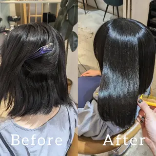 ミディアム 縮毛矯正/レイヤー 💎やまもとちひろのヘアスタイル