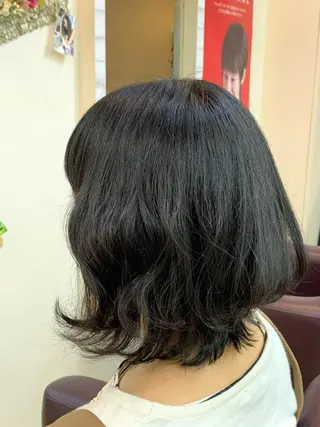 ミディアム パーマ ヘアアレンジ 加藤 遥花のヘアスタイル
