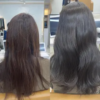 ロング 中顔面短縮 顔まわり新田大翔のヘアスタイル
