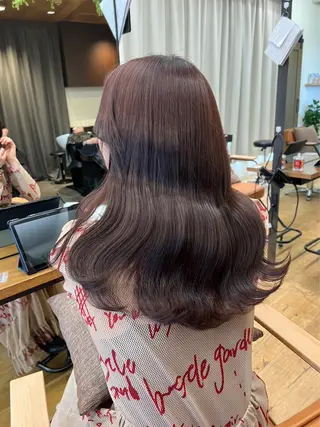 セミロング 透明感カラー🌿/ 髪質改善カラー/カナのヘアスタイル