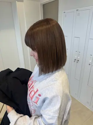 ショート 🎀京都暖色/ 艶髪縮毛/funaのヘアスタイル