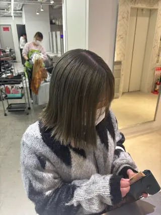 ショート カラー パーマ&ブリーチ /飯牟田/GEAR.のヘアスタイル