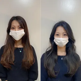 ロング パーソナルカラー lapiax阿部のヘアスタイル