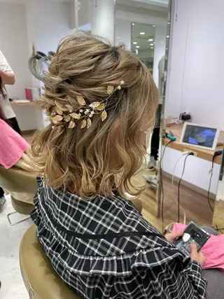 ミディアム ヘアアレンジ メンズモテパーマ💙 fuwaのヘアスタイル