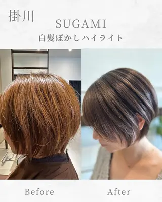 ショート カラー SUGAMI ✴︎ Hikariのヘアスタイル