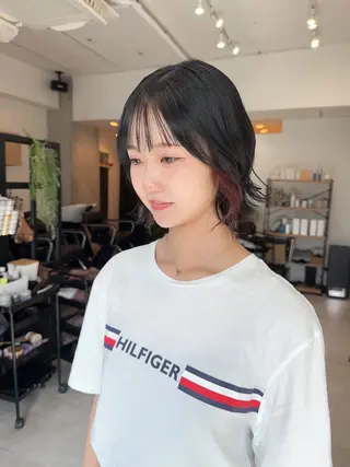 ショート ✨透明感カラー/縮毛 恵比寿HAYATO✨のヘアスタイル