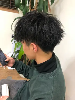 ショート カラー パーマ ヘアアレンジ メンズ ❣️倉敷❣️美髪 カラー能登一成のヘアスタイル