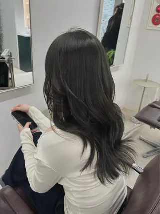 セミロング hachiyama rinaのヘアスタイル