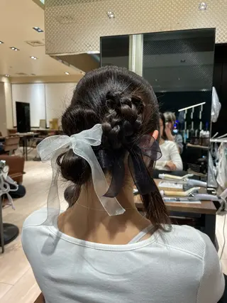 ヘアアレンジ レイヤーカット/ アレンジ/うみのヘアスタイル