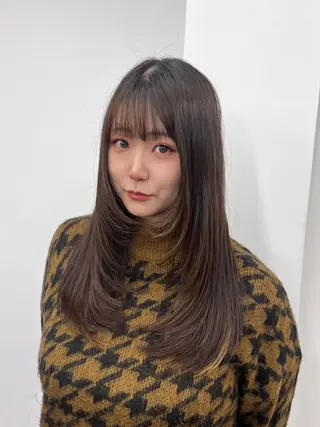 ロング カラー 渋谷レイヤーカット❌ 縮毛矯正専門/武田涼のヘアスタイル