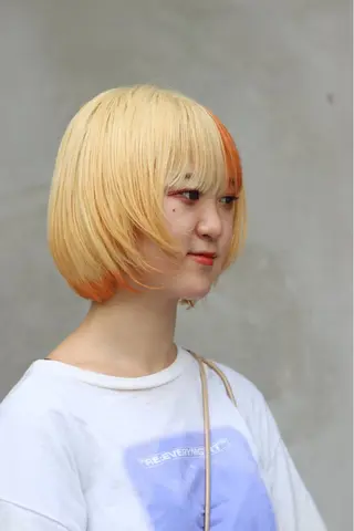 カラー joh/メンズ/ ブリーチ/矢場町のヘアスタイル