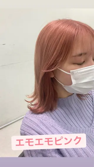 カラー 💖ブリーチなし透明 感💖ASAHIのヘアスタイル