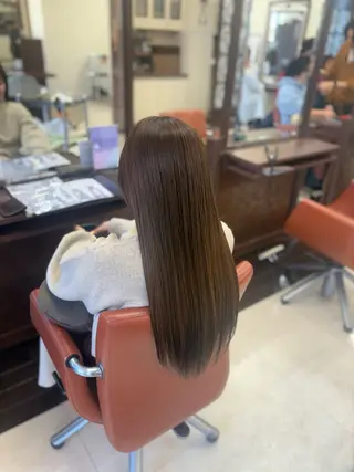 ロング カラー 垢抜け×韓国風/ ハイトーン/朝倉友香のヘアスタイル