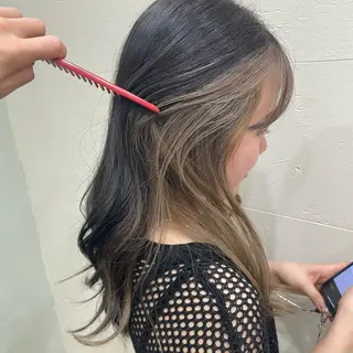 ミディアム 水口 莉央のヘアスタイル