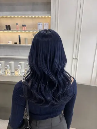 ロング カラー 髪質改善×ハイトーン レイヤー天神美容室のヘアスタイル