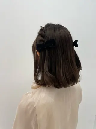 ミディアム ヘアアレンジ CARELLY Rukaのマツエク・マツパデザイン