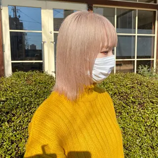 ミディアム ハイトーンカラー🌈 メンズパーマ鈴木康平のヘアスタイル