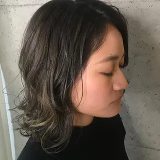 ミディアム カラー 鳥越 一希のヘアスタイル