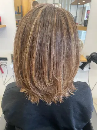 ミディアム 髪質改善/ハイライト /🌈瀧澤夕花のヘアスタイル
