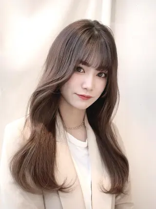 セミロング カラー 顔周り特化/韓国ヘア /レイヤー/吉野幸大のヘアスタイル