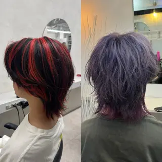 カラー ︎🌟YUYA/複雑 履歴/デザインカラーのヘアスタイル
