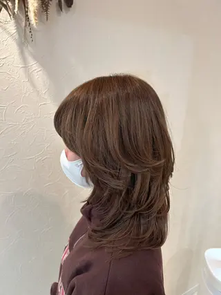 ミディアム 海外ヘア/透明感ヘア 湘南台/hinakoのヘアスタイル