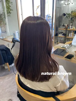 セミロング カラー パーマ ヘアアレンジ 🌿AMANE🌿 sakiのヘアスタイル