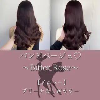ロング カラー ブリーチなし Wカラー🩷星野翔太のヘアスタイル