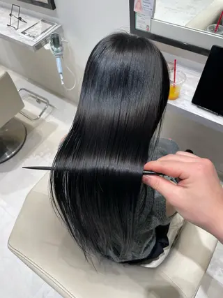 ロング カラー k-twoたき✨艶感 カラー/美髪矯正のヘアスタイル