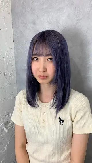 ミディアム カラー チバ ヒロトのヘアスタイル