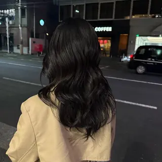 セミロング カラー 酸性ストレート/ ちさとのヘアスタイル