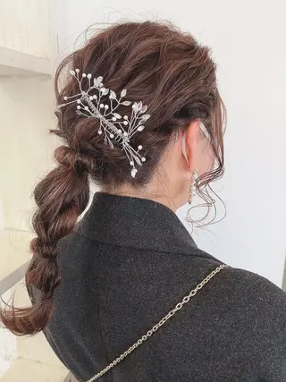 セミロング ヘアアレンジ 🌼yuna🌼 pagesのヘアスタイル