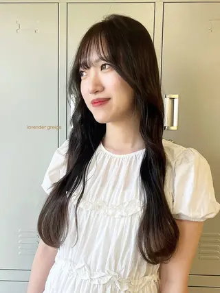 🎀韓国レイヤー/ 🫧暖色/暗髪カラーのヘアスタイル
