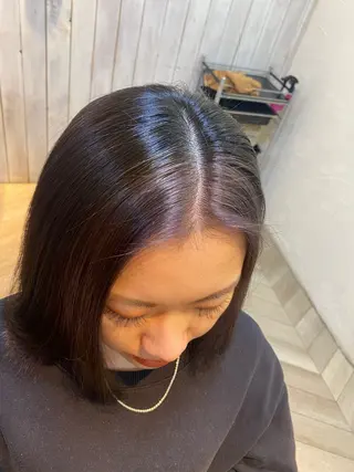 カラー 小松 未奈のヘアスタイル
